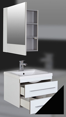 Тумба с раковиной Aquanet Верона 58 подвесная черная