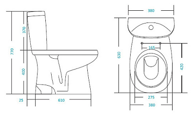 Унитаз-компакт Santek Анимо WH110029 верт. выпуск