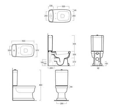 Чаша для унитаза-компакта Simas Evolution EVO07
