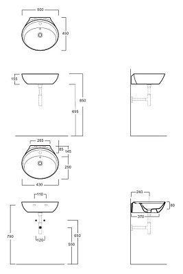 Раковина Simas Bohemien BO10 50 см