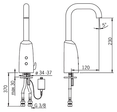 Смеситель Oras Electra 6330F для раковины бесконтактный