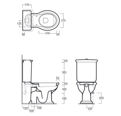 Бачок для унитаза Simas Lante LA09