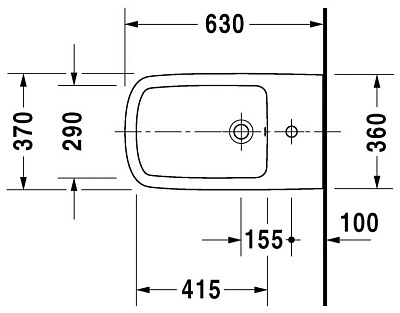 Биде напольное Duravit DuraStyle 228310