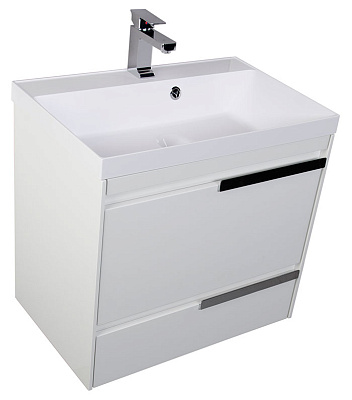 Тумба с раковиной Aquanet Тиволи 70 белая