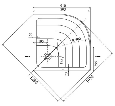 Поддон для душа Ravak RONDA-90 PU