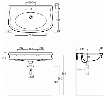 Раковина Simas Lante LA11