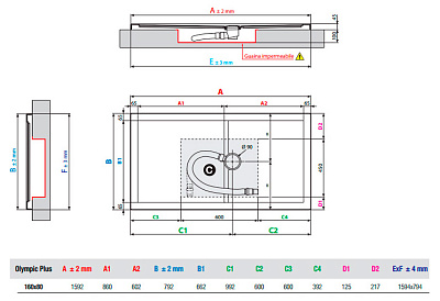 Поддон для душа Novellini Olympic Plus 160x80 см White