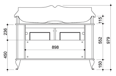 Мебель для ванной Caprigo Фреско 120 BIANCO Alluminio