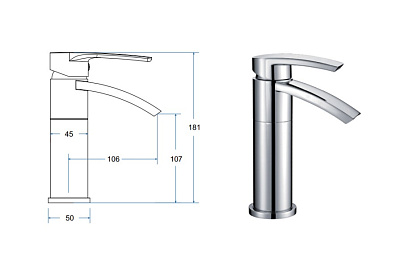 Смеситель на раковину BESCO Decco II хром