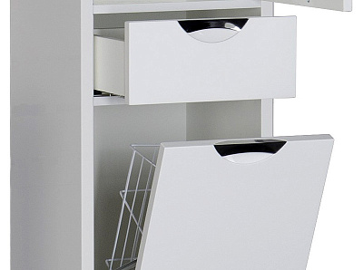 Шкаф-пенал Aquanet Гретта белый