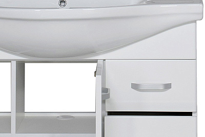 Тумба с раковиной Aquanet Глория 100 белая