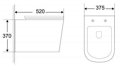 Чаша для унитаза подвесного BelBagno Genova BB1102CH