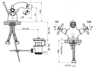 Смеситель Cezares Lord LORD-BS1-03 для биде