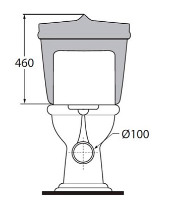Бачок для унитаза Azzurra Jubilaeum JUB400B1/MBL