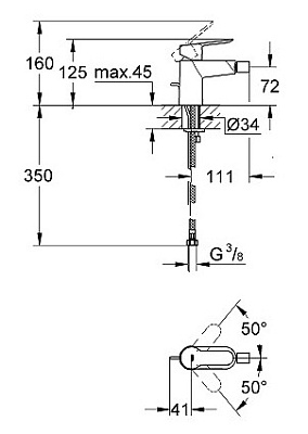 Смеситель Grohe BauEdge 23332000 для биде