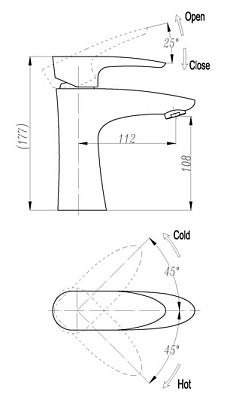 Смеситель Triton Модена 19001B-D74 для раковины