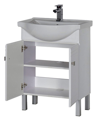 Тумба с раковиной Aquanet Стайл 65 с дверками