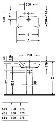 Раковина Duravit DuraStyle 2319600000
