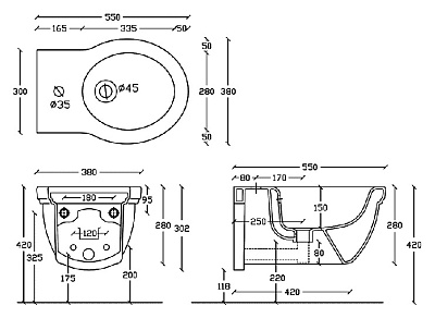 Биде подвесное Galassia Ethos 8440M