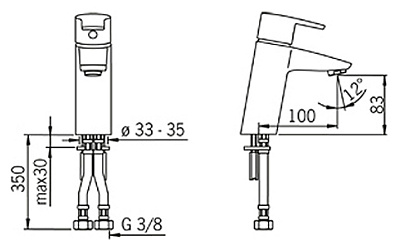 Смеситель Oras Cubista 2810F для раковины