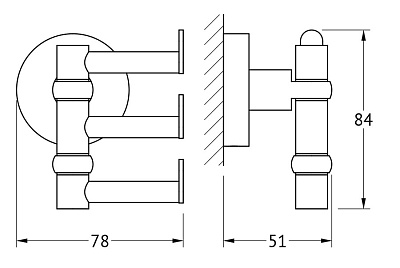 Крючок Artwelle Harmonie HAR 010 поворотный