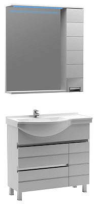 Тумба с раковиной Aquanet Доминика 90 белая L