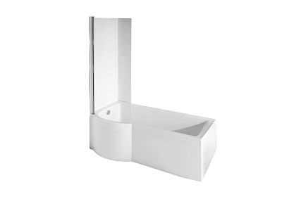 Акриловая ванна BESCO INSPIRO с душевой кабиной 160x70 L