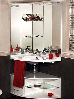 Тумба с раковиной Aquanet Корнер Open  L