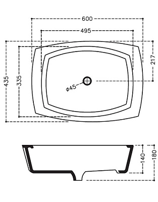 Раковина Jaquar Kubix-F KUS-WHT-35901