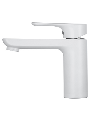 Смеситель для раковины WONZON & WOGHAND Line, Белый матовый WW-A40732-MW