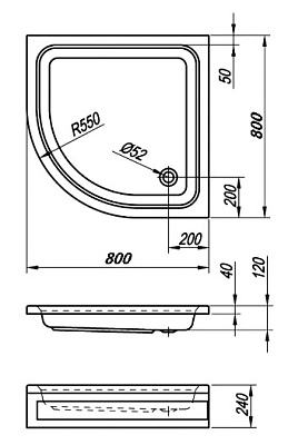 Поддон для душа Kolpa San Ocean 80