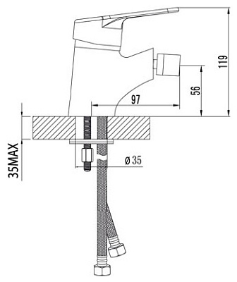 Смеситель Lemark Luna LM4108C для биде
