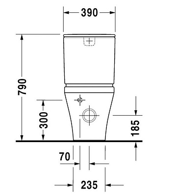 Чаша для унитаза-компакта Duravit DuraStyle 2155090000
