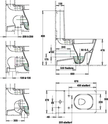 Унитаз-компакт Jacob Delafon Reve 5033K