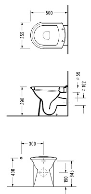 Унитаз приставной Serel Orchidee 6811