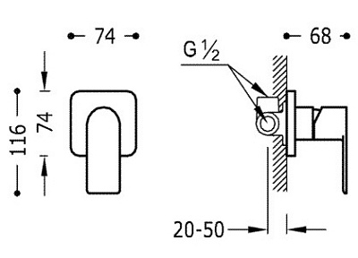 Смеситель Tres Loft-tres 20017701 для душа