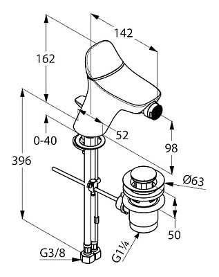 Смеситель Kludi Ambienta 532160575 для биде