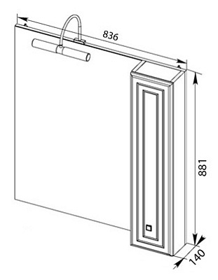 Зеркало-шкаф Aquanet Стайл 85