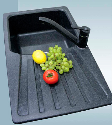 Смеситель GranFest 0123 Base для кухонной мойки черный