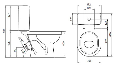 Унитаз-компакт Santeri Визит
