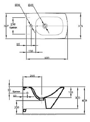 Биде подвесное Jacob Delafon Escale E1298-00