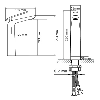 Смеситель для раковины-чаши Timo Olivia 3211/00-16F хром-белый