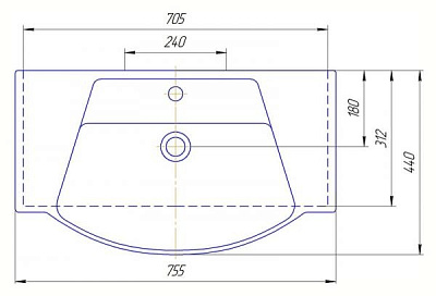Раковина мебельная ASB-Mebel 17870