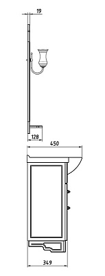 Зеркало ASB-Mebel Астра нсв декор 65 белое