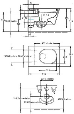 Унитаз приставной Jacob Delafon Reve E4813