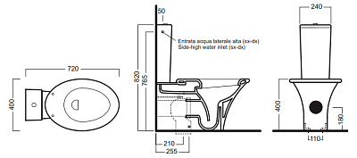 Унитаз-компакт Hatria Sculture