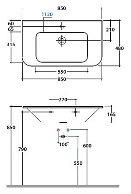 Раковина Globo Stone SSN14.BI