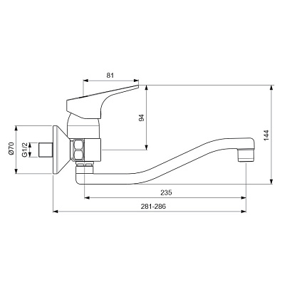 Смеситель Vidima Next BA373AA для кухонной мойки