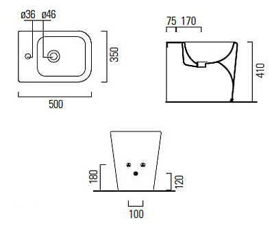 Биде напольное GSI Traccia Big 696211