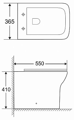 Чаша для унитаза приставного BelBagno Romano BB248CBR